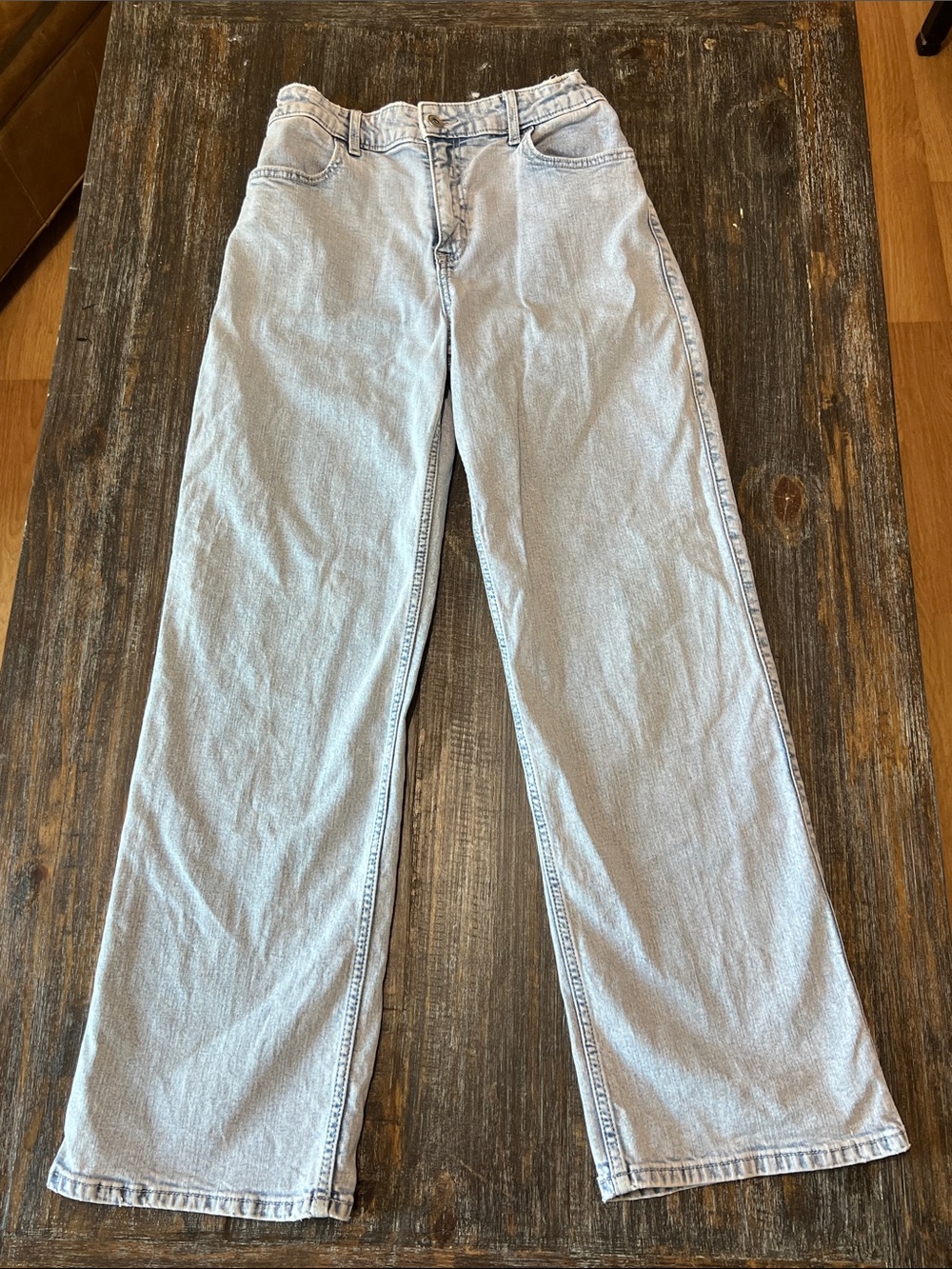 abercrombie kids Light Blue Wide-Leg Jeans